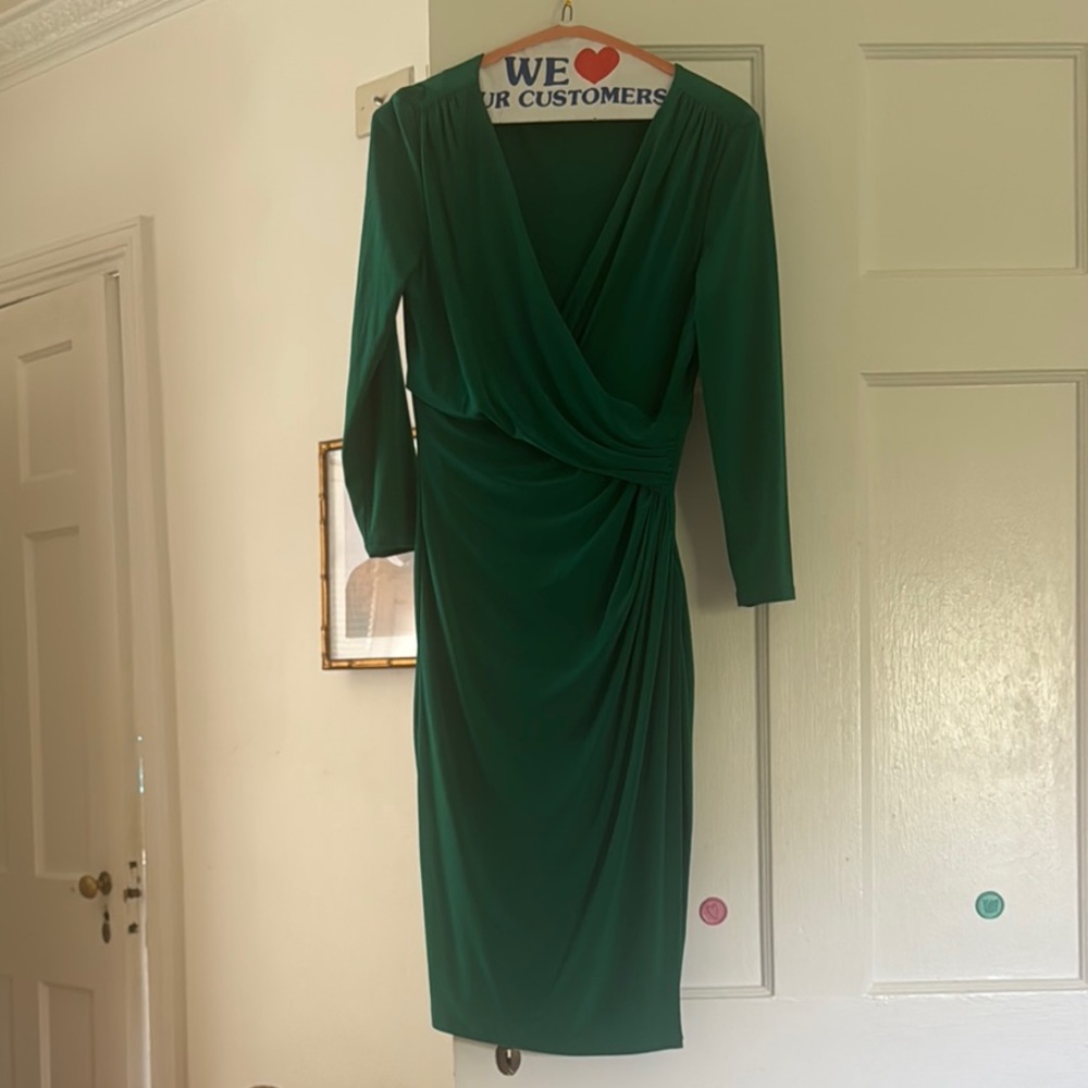 Ralph Lauren Ruched 3/4 Sleeve Dress
